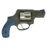 Taurus 856 Handgun .38 Spl 6rd Capacity 2" Barrel Matte Black Frame Stainless Cylinder VZ Blue Grip