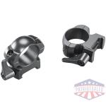 weaver grand slam leaver-lok top mount steel scope rings 1" high matte