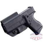 mission first tactical leather hybrid iwb/owb holster for glock 43/43x black ambi