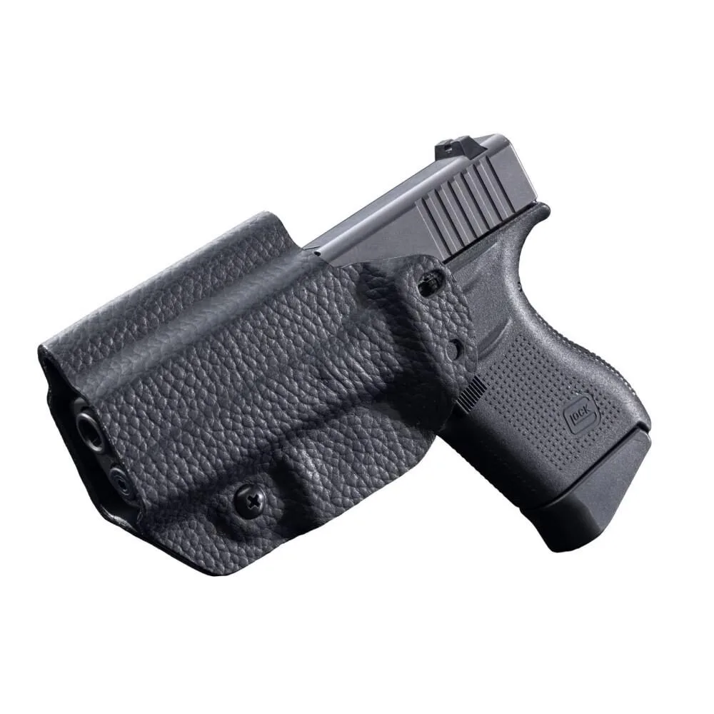 Https3A2F2Fmedia.chattanoogashooting.com2Fimages2Fproduct2Fxjh3Gl3Blk22Fxjh3Gl3Blk2-1 Mission first tactical leather hybrid iwb/owb holster for glock 43/43x black ambi - image 1