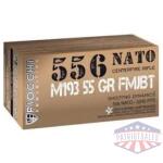 Fiocchi Shooting Dynamics Rifle Ammunition 5.56mm NATO 55 gr FMJ 3240 fps 1000/ct (Case)
