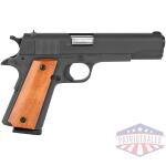 Rock Island M 1911 GI Standard Handgun .45 ACP 8/rd Magazine 5" Barrel Black with Wood Grips MA/MD Compliant