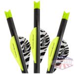 LUMENOK XBOW ARROW 20" CARBON - GRN LIGHTED CRESCENT NOCK 3PK