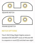 SIG PISTOL SIGHT XRAY3 - TRITIUM #8 FRONT #8 REAR RND - Image 3