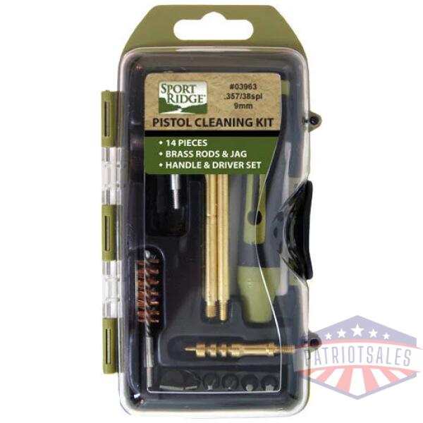 sport ridge cleaning kit - pistol 38/357/9mm 14pc