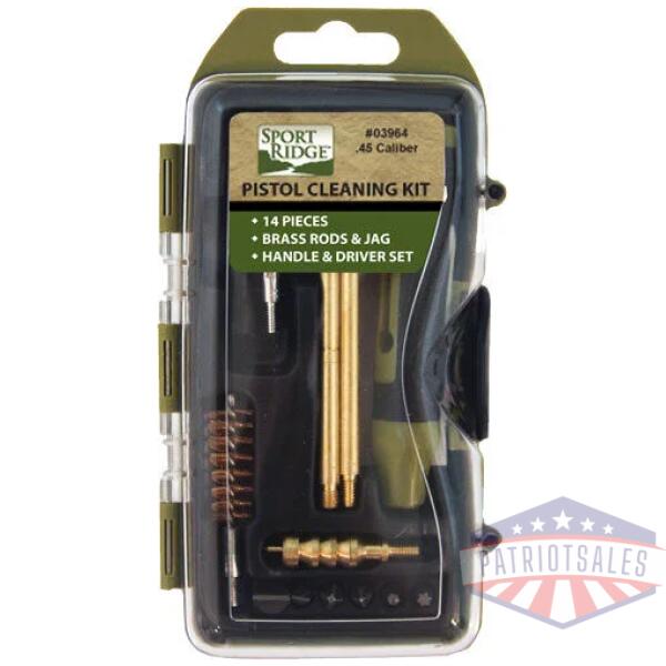 sport ridge cleaning kit - pistol 45cal 14pc