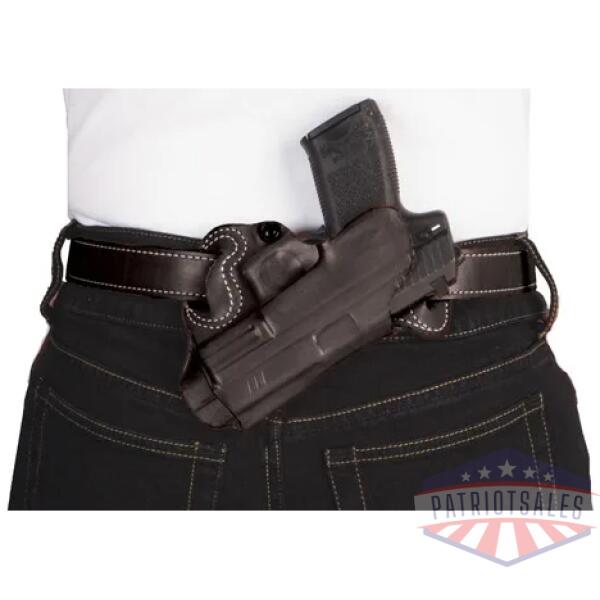 desantis small of back holster - rh owb lthr for glock 17/19 bl