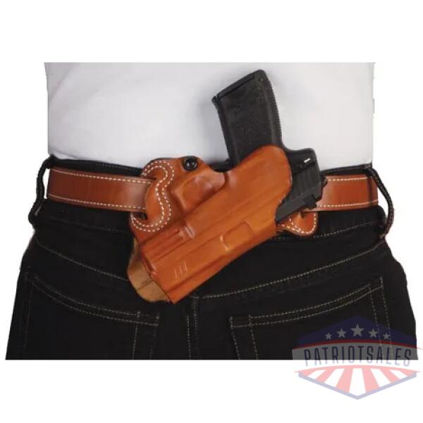 desantis small of back holster - rh owb leather colt 1911 tan