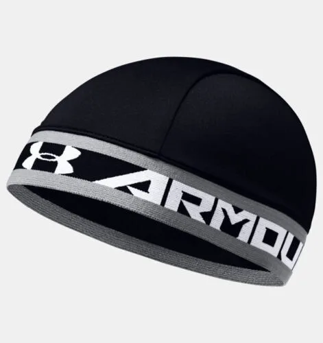 Under Armour - Black/White Moisture Wicking Skull Wrap Cap Under armour - black/white moisture wicking skull wrap cap