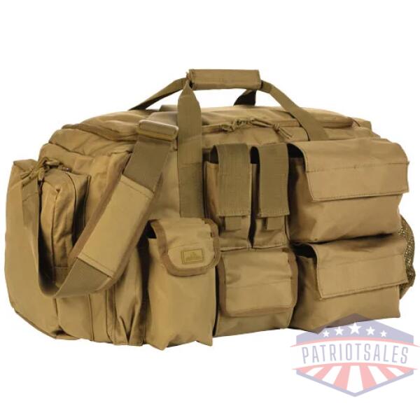 red rock operations duffle bag - 7 external utility pouches tan