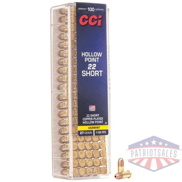 cci 22 short 27gr lead-hp - 1080fps 100rd 50bx/cs