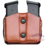 desantis double mag pouch owb - lthr fits glock 17/19/23/22 tn