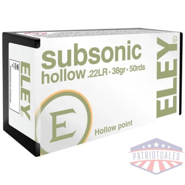eley subsonic 22lr 38gr hp - 50rd 100bx/cs