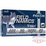 fiocchi 222 rem 50gr v-max - 20rd 10bx/cs