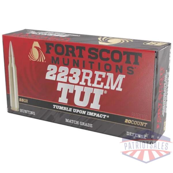 fort scott 223 rem 55gr tui - solid copper 20rd 25bx/cs