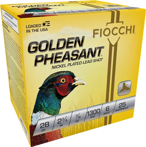 Fiocchi Golden Pheasant 28Ga - 2.75&Amp;Quot; 7/8Oz #6 25Rd 10Bx/Cs Fiocchi golden pheasant 28ga - 2. 75" 7/8oz #6 25rd 10bx/cs