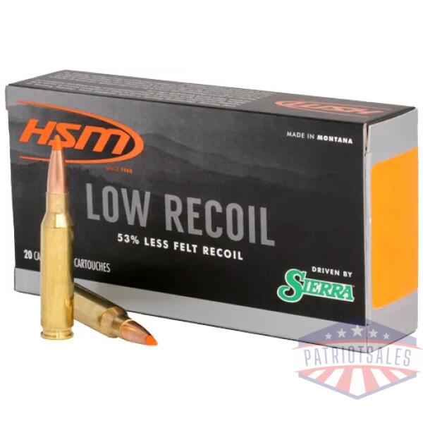 hsm low recoil 308 win 150gr - sbt 20rd 25bx/cs