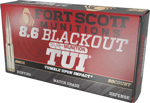 Fort Scott 8.6 Blackout 285Gr - Tui Solid Copper 20Rd 10Bx/C Fort scott 8. 6 blackout 285gr - tui solid copper 20rd 10bx/c