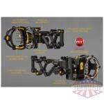 trophy ridge bow sight react - h4 4-pin .019 rh black