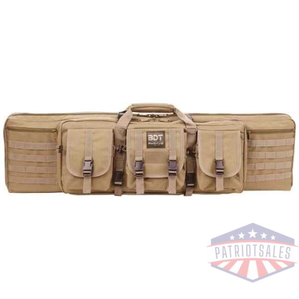 bulldog 42" double tactical cs - 3 large access pockets tan