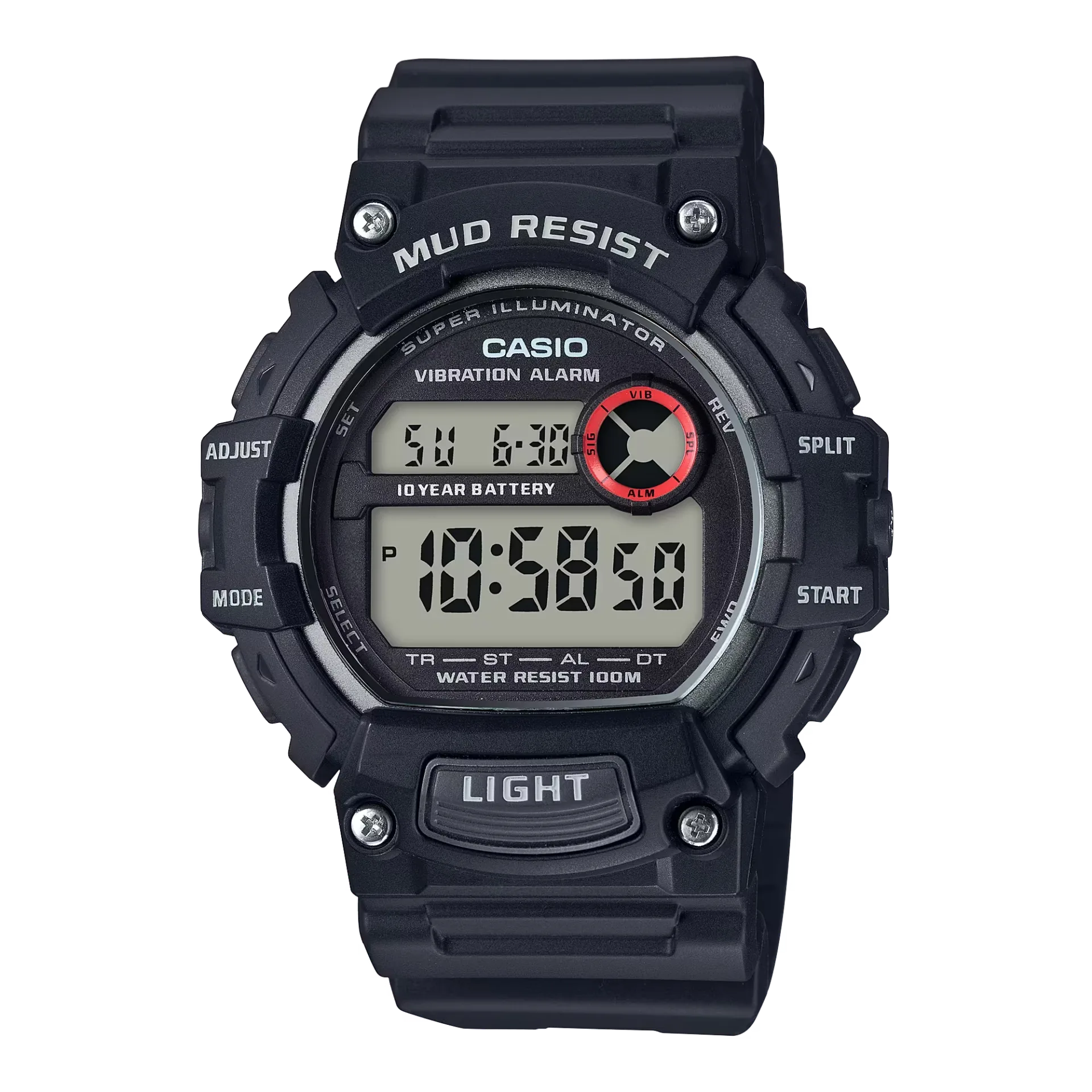 Mud-Resistant Digital Watch W/ Vibration Alarm Mud-resistant digital watch w/ vibration alarm