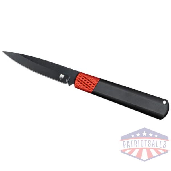 cobratec gideon hidden release - 3" black/red aluminum d2 blade