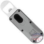 cobratec otf bottle opener - grey 4.62" oal w/lanyard loop