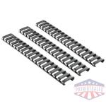 ergo 18-slot lddr rail covers 3pk bk