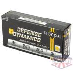 fiocchi 45acp 230gr jhp 50/500
