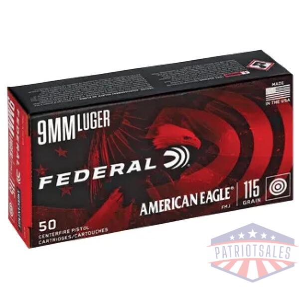 fed am eagle 9mm 115gr fmj 50/1000