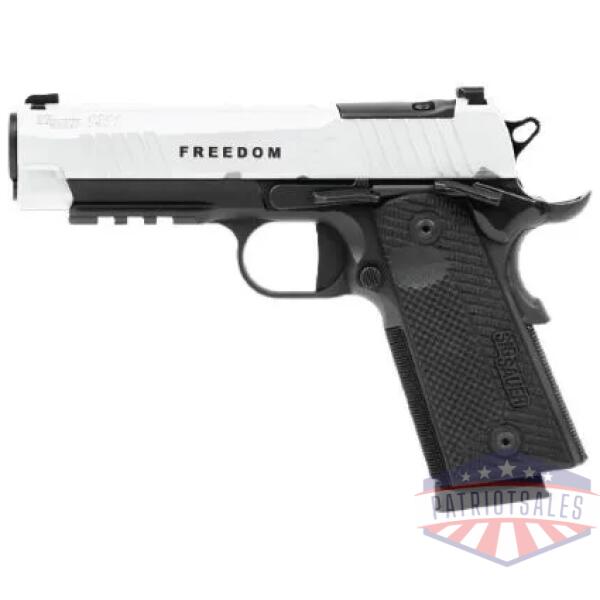 sig 1911 x 45acp 4.25" freedom - series (2)8rd g10 white/black