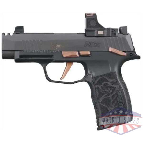 sig p365 xl comp 9mm 3.1" - w/romeo rs(2)12rd rose kit blk