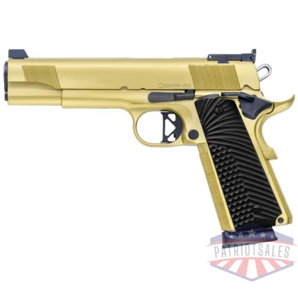 chiappa 1911 empire grade - 45acp 5" fs 8rd g10 grip gold