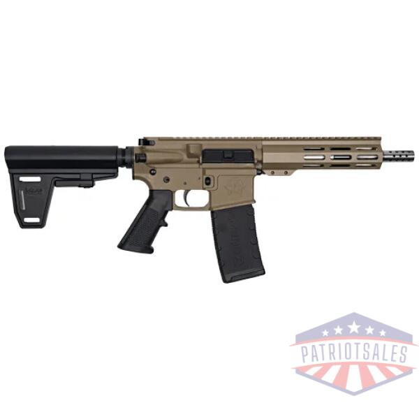 glfa ar15 pistol w/brace 223 - wylde 7.5" ss flat dark earth