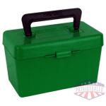 mtm deluxe ammo box 50-rounds - x-large rifle calibers green