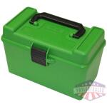 mtm deluxe ammo box 50-rounds - x-large rifle calibers green