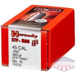hornady bullets 45 cal .452 - 300gr jhp mag 50ct 15bx/cs