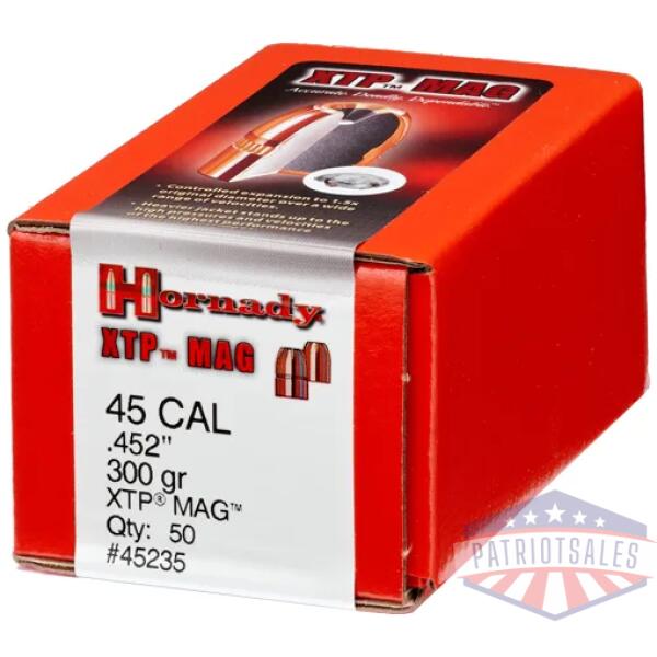 hornady bullets 45 cal .452 - 300gr jhp mag 50ct 15bx/cs
