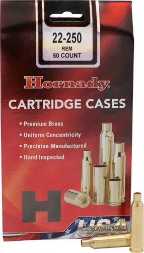 Hornady Unprimed Cases 22-250 - Remington 50 Pack 5Pk/Cs Hornady unprimed cases 22-250 - remington 50 pack 5pk/cs
