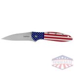 kershaw leek 3" usa flag/slv