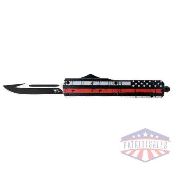 templar knife slim otf back - the red 3.1" blk drop point