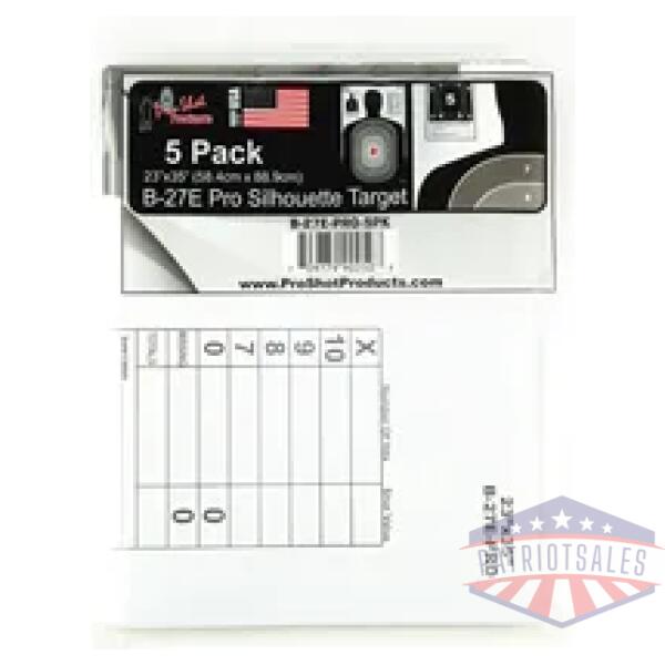 proshot 23"x35" b27 silh 5pk