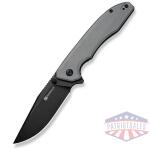sencut sylor flipper & thumb stud knife gray g10 handle (3.35"" black d2 blade)
