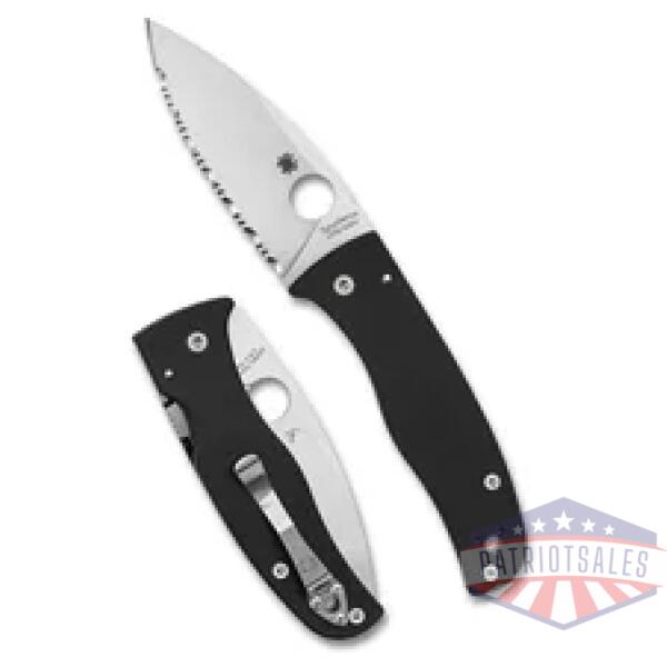 spyderco bodacious blk/slv s30v srtd