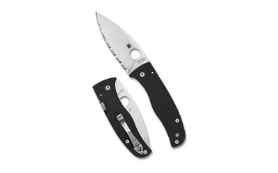 Spyderco Bodacious Blk/Slv S30V Srtd Spyderco bodacious blk/slv s30v srtd