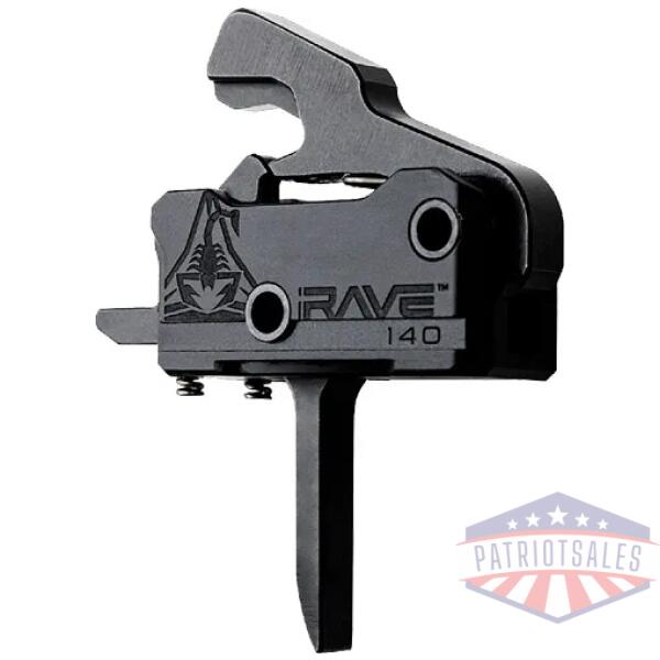 rise trigger rave 140 flat sst - 3.5lb ar-15 w/anti walk pins