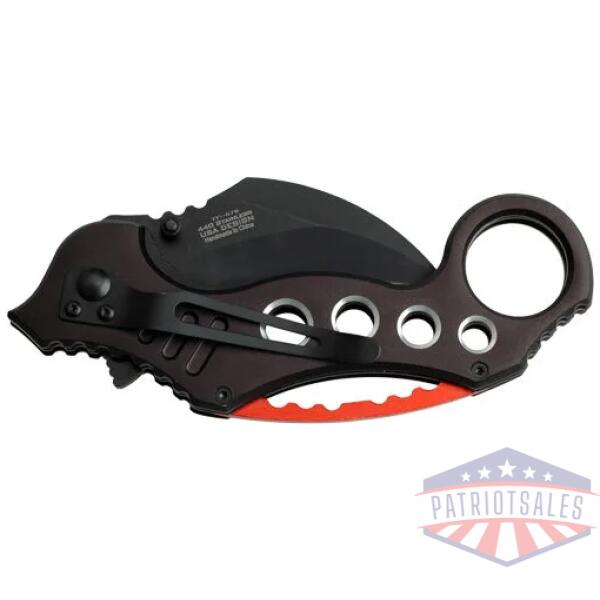 mc tac-force 2.5" hawkbill - blade folder black/red