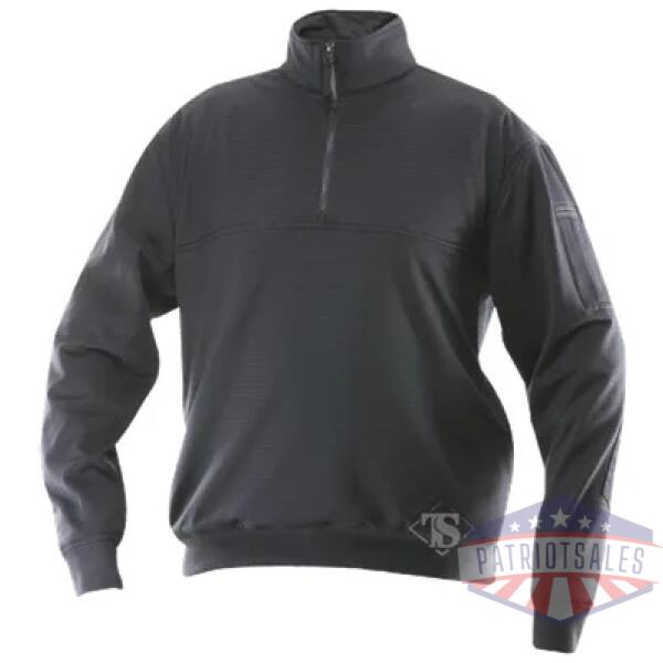 grid fleece zip thru job shirt