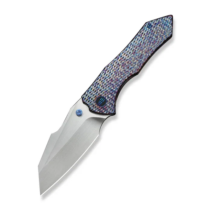 High-Fin Xl Thumb Stud Knife Diamond Patterned Flamed Titanium Handle (3.48&Amp;Quot;&Amp;Quot; Hand Rubbed Satin Cpm 20Cv Blade) High-fin xl thumb stud knife diamond patterned flamed titanium handle (3. 48"" hand rubbed satin cpm 20cv blade)