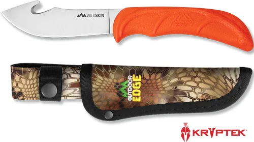 Outdoor Edge Wild Skin 4.0&Amp;Quot; - Guthook Knife W/ Mo Sheath Outdoor edge wild skin 4. 0" - guthook knife w/ mo sheath